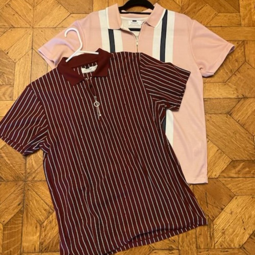 Set of two (2) Topman Men's M knit shirts